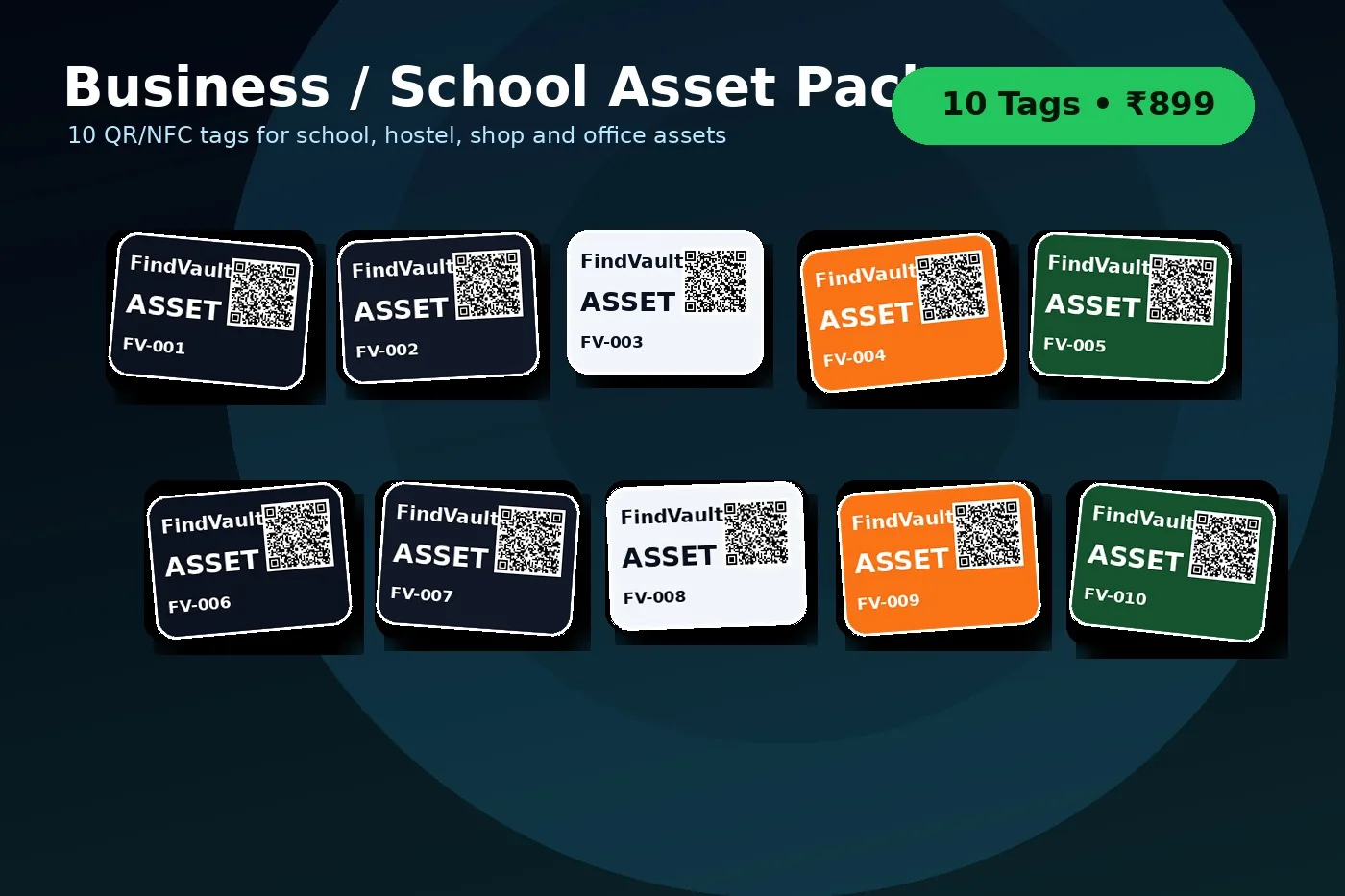 Business QR asset tags