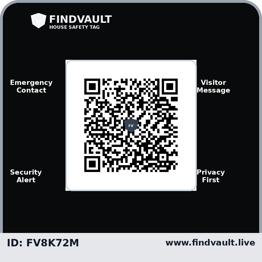 House shop QR safety plate
