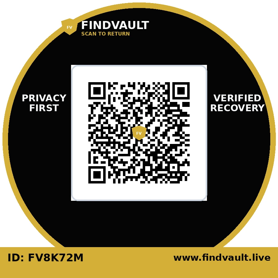 Premium round black gold QR tag